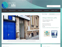 Tablet Screenshot of cliniqueveterinairejoffre.com